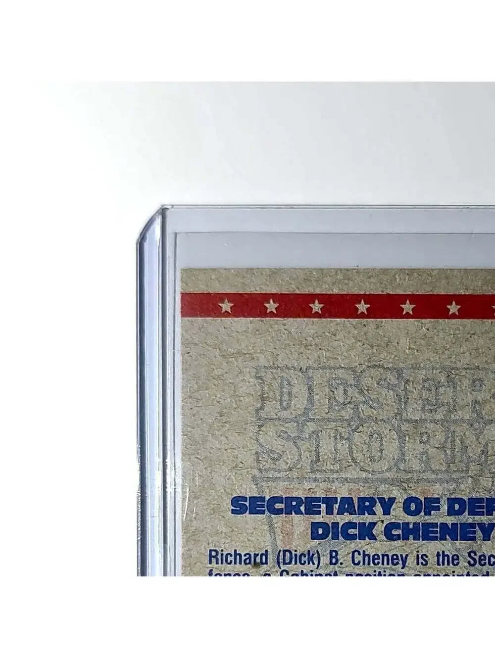 Dick Cheney 1991 Topps Desert Storm #3 Card
